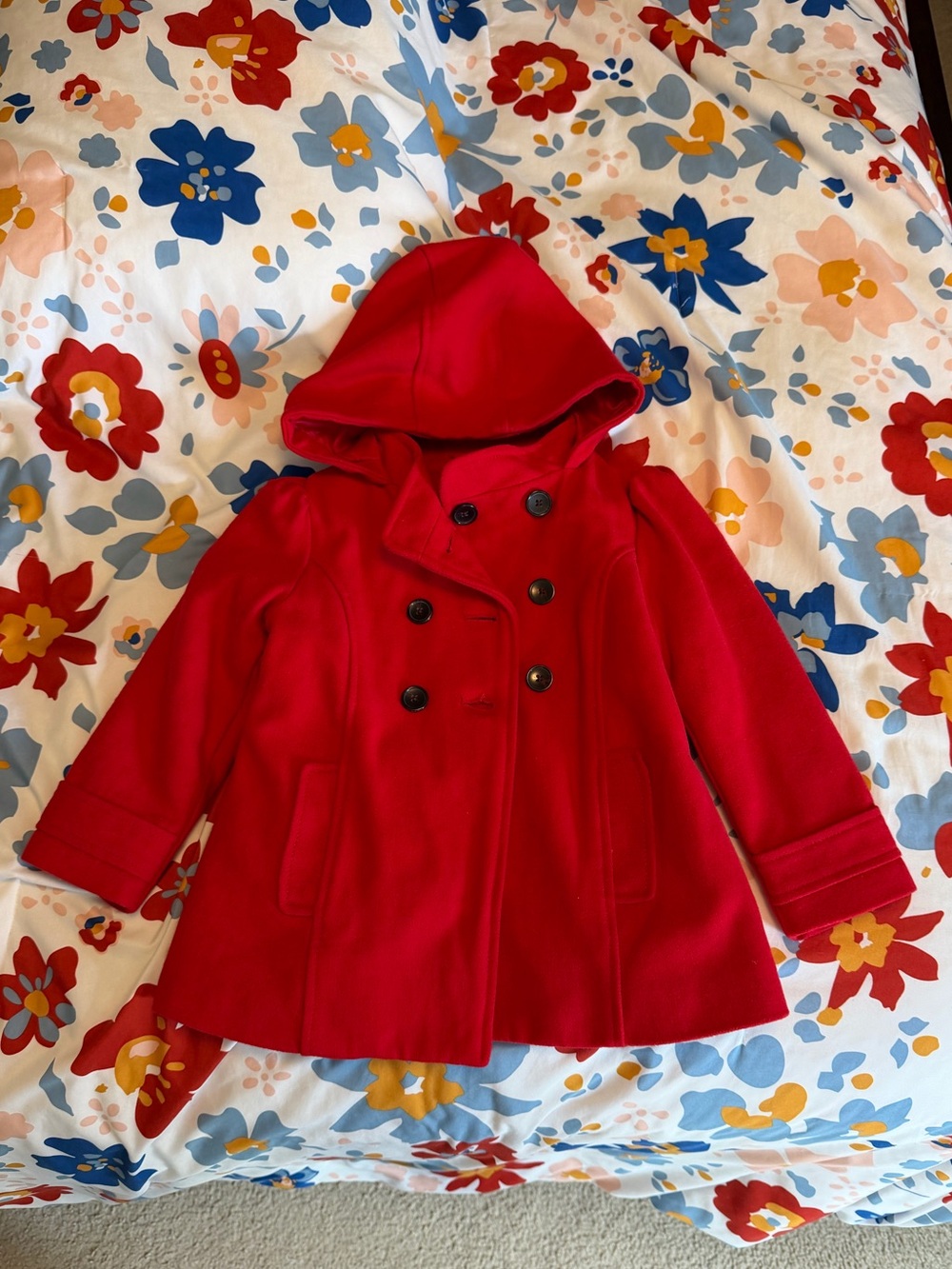 NWOT Old Navy Hooded Peacoat Size 5T